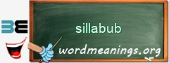 WordMeaning blackboard for sillabub